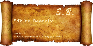 Séra Beatrix névjegykártya
