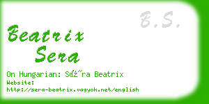 beatrix sera business card